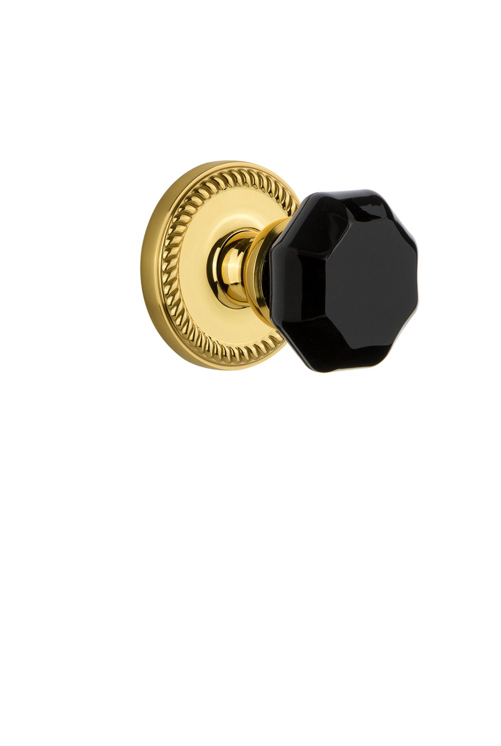 Grandeur Hardware 850891 Newport Rosette with Lyon Knob Privacy, 2.375