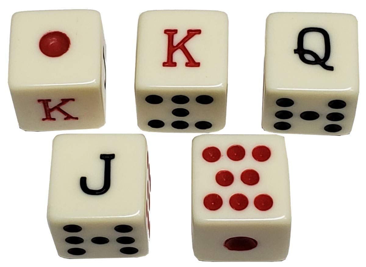 Premium Spanish Poker Dice Set - 30 Ivory Dice for Casino Games, Poker Nights & Board Games - Perfect for Home Entertainment & Game Nights