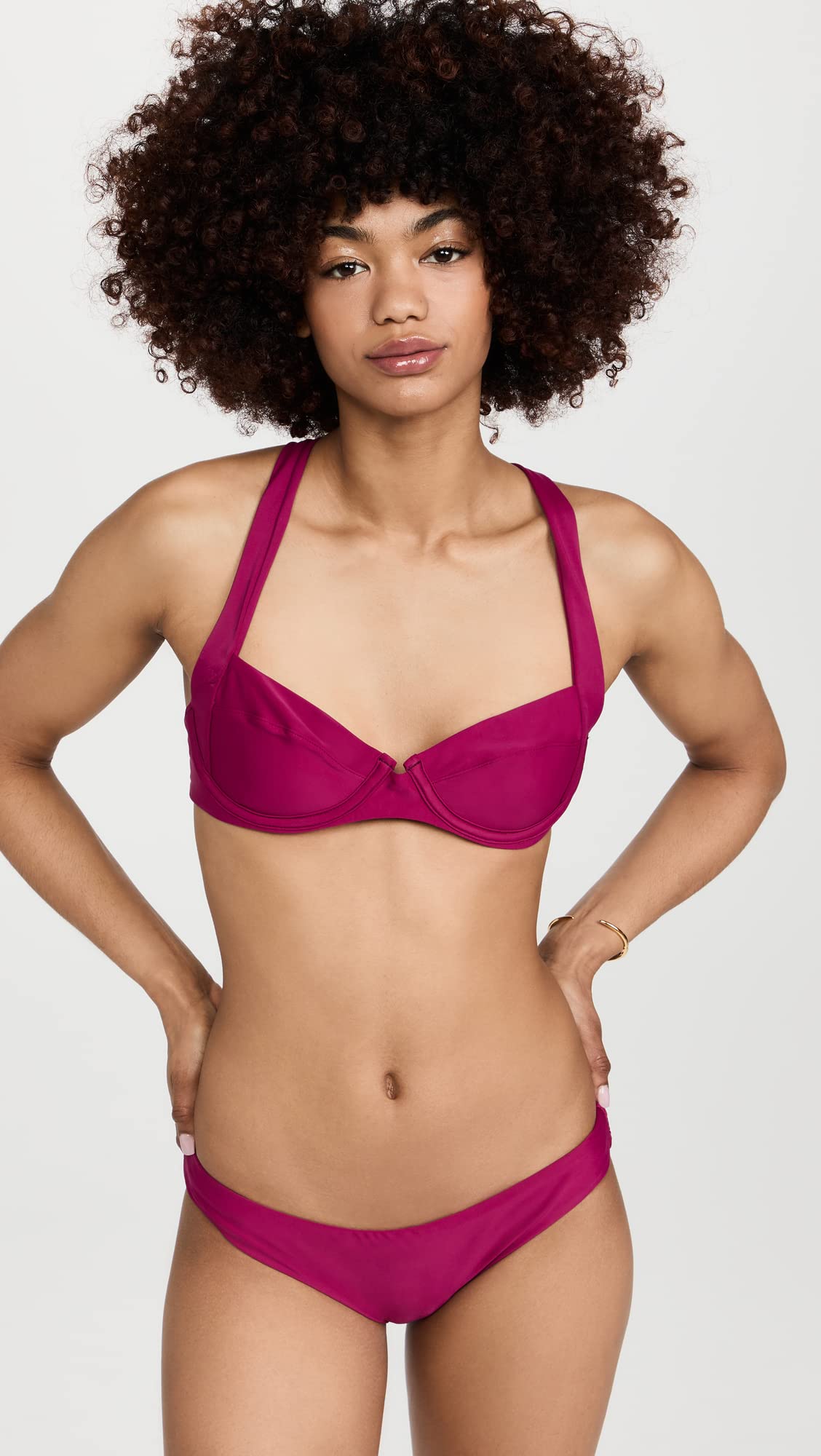 PQ Swim Women's Perla Halter Top - Stylish Adjustable Bikini Swimwear for Beach & Pool | Summer Vacation, Tropical Getaway, Water Sports