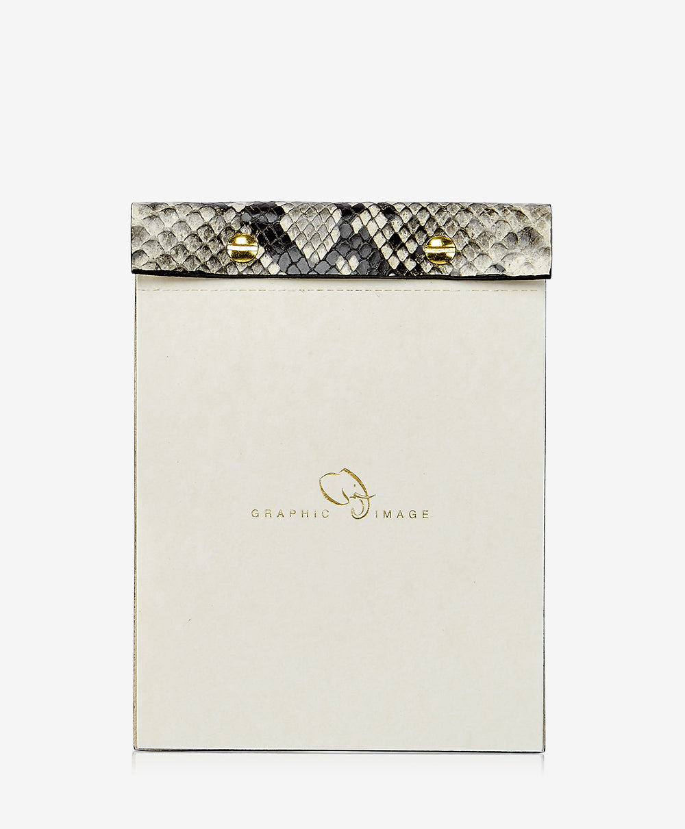 Premium Italian Printed Python Leather Desk Notepad - Elegant Office & Home Writing Pad for Notes, To-Do Lists & Memos