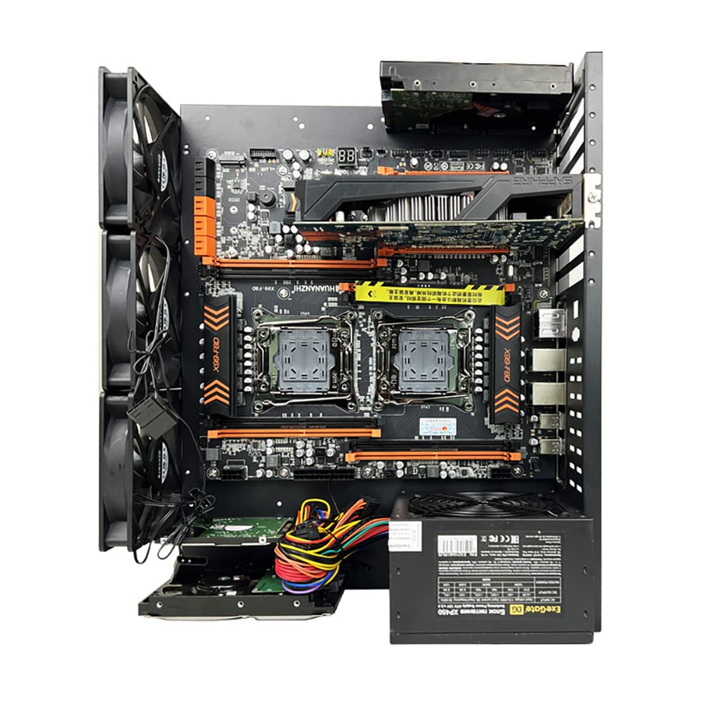 Open Chassis Rack - EATX ATX MATX ITX PC Open Frame Test Bench Case for Gaming & Computer Hardware Testing - Perfect for DIY Builds, Overclocking & Component Showcase