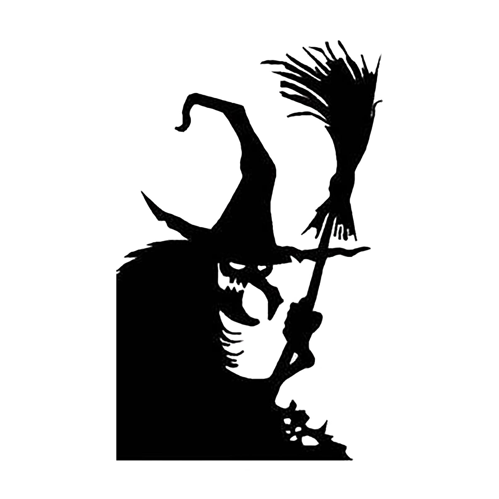 Halloween Living Room Decor - Horror Witch Door & Window Stickers, Party Scene Layout, Stairs Wallpaper, Mirror Decals for Spooky Home Atmosphere