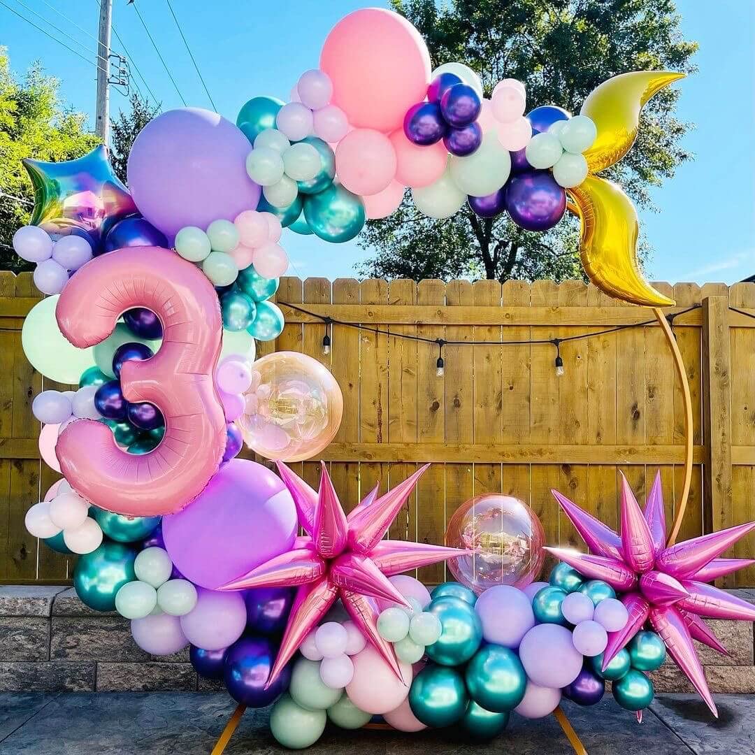 50 Pcs 26 Inch Pink Foil Cone Star Balloons - 3D Starburst Mylar Balloons for Party Decorations, Christmas, Birthday & Wedding Supplies | Perfect for Ceiling Decor, Photo Backdrops & Event Centerpieces