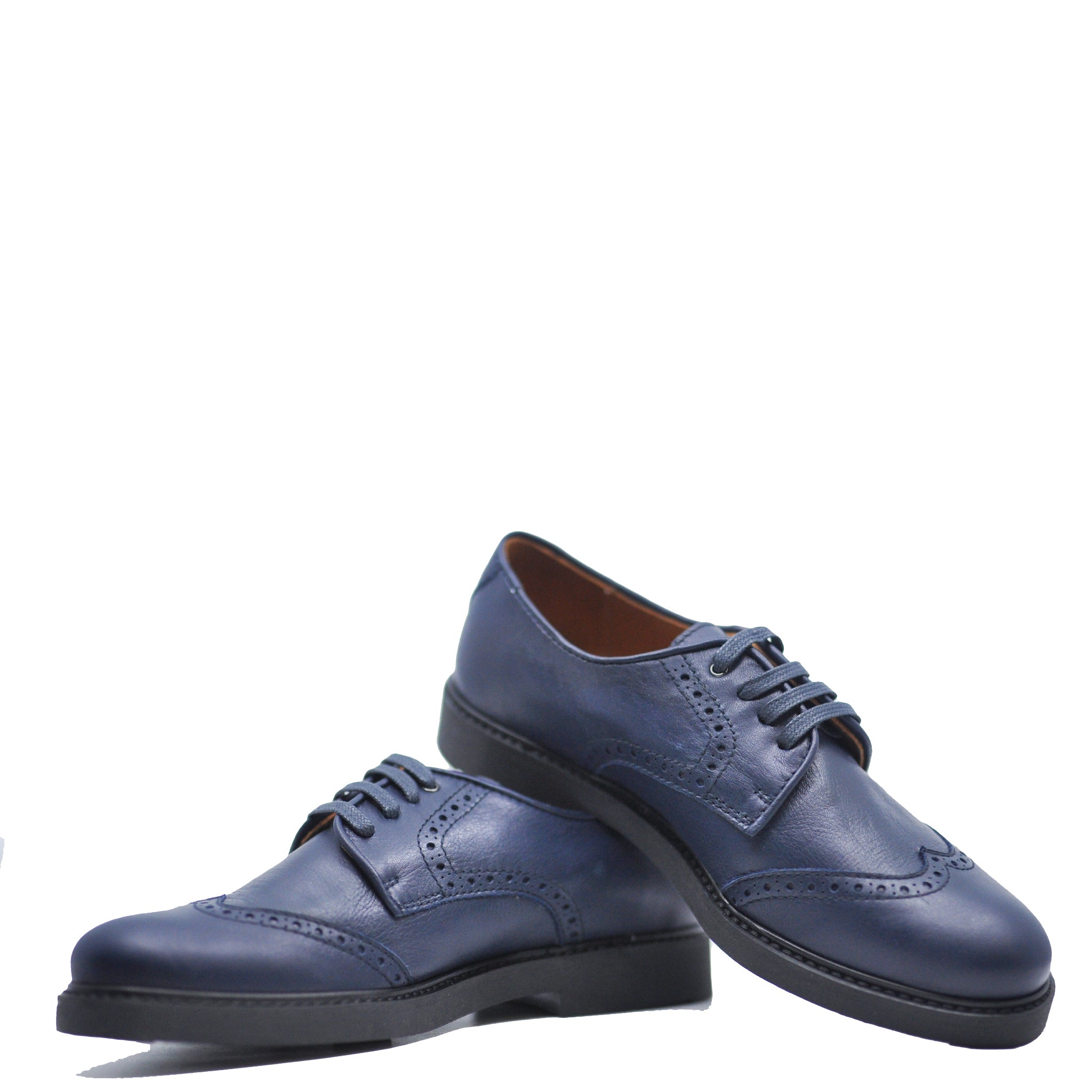 Beberlis Navy Wingtip Dress Shoes for Men | Classic Oxford Business Formal Shoes | Perfect for Office, Weddings & Special Occasions