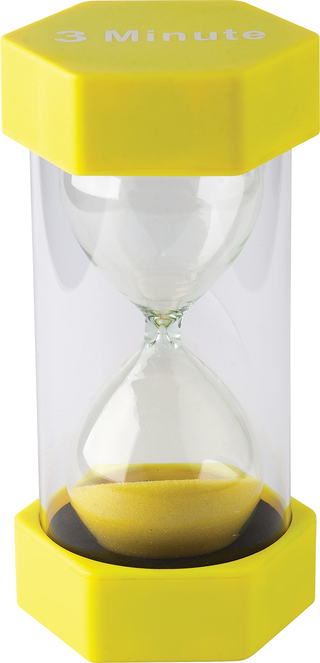 Teacher Created Resources Large 3 Minute Sand Timer (20659) - Yellow Classroom Timer for Kids Activities, Games, Science Experiments & Time Management