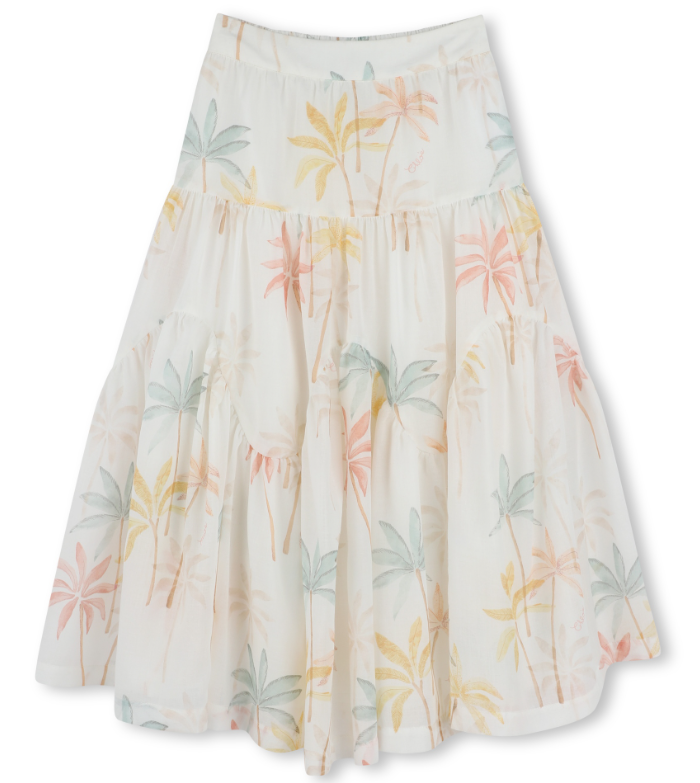 Chloe Long Skirt for Women - Elegant Flowy Maxi Skirt in Sizes 12 & 14A - Perfect for Summer, Beach, and Casual Outings