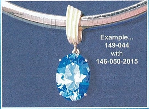 Premium Sterling Silver & Gold Omega Dangle Bail - Slider Bail & Open Ring Jewelry Findings - Handcrafted in USA (149050) - Perfect for DIY Necklaces, Bracelets & Jewelry Making