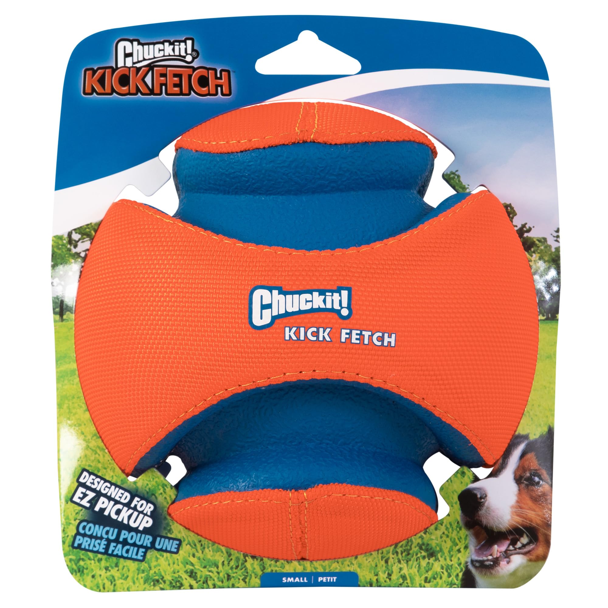 Chuckit! Kick Fetch Ball Dog Toy, Small (6 Inch) - Durable Outdoor Dog Ball for Active Play, Training & Exercise - Perfect for Beach, Park & Backyard Fun