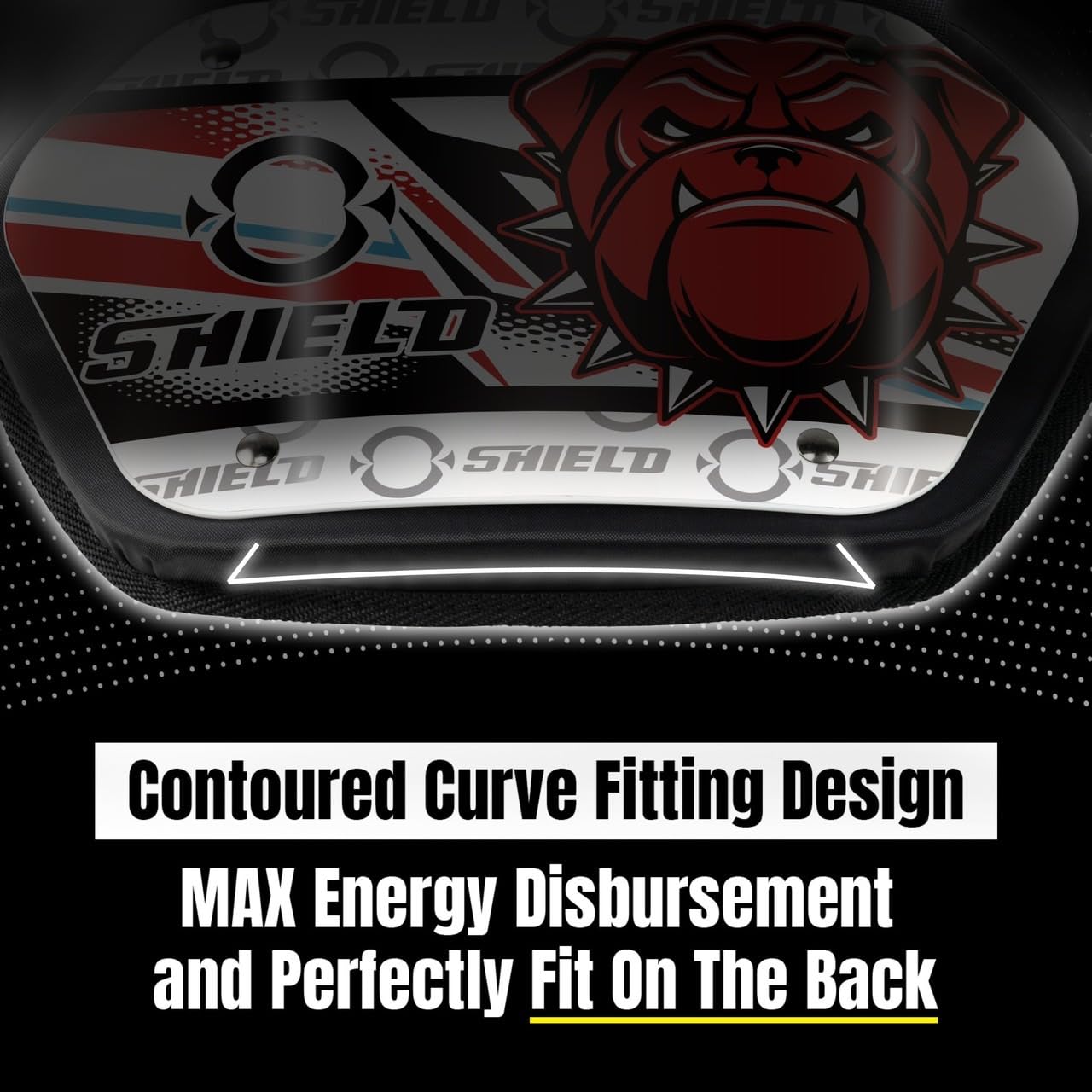 O Shield Danger Dog Football Back Plate - Premium Lower Back Protector for Football Players - Rear Impact Protection Pads for Safety & Performance - Ideal for Tackling, Blocking & Contact Drills