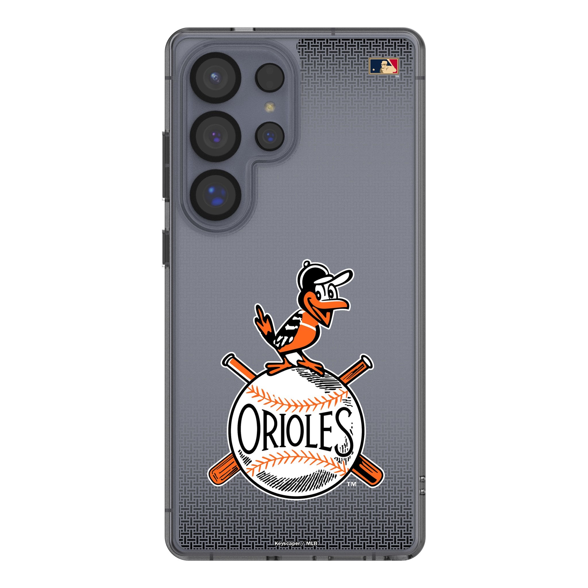 Baltimore Orioles 1954-1963 Cooperstown Collection Linen Clear Phone Case for Samsung Galaxy - Vintage Baseball Fan Gift & Protective Cover for Everyday Use
