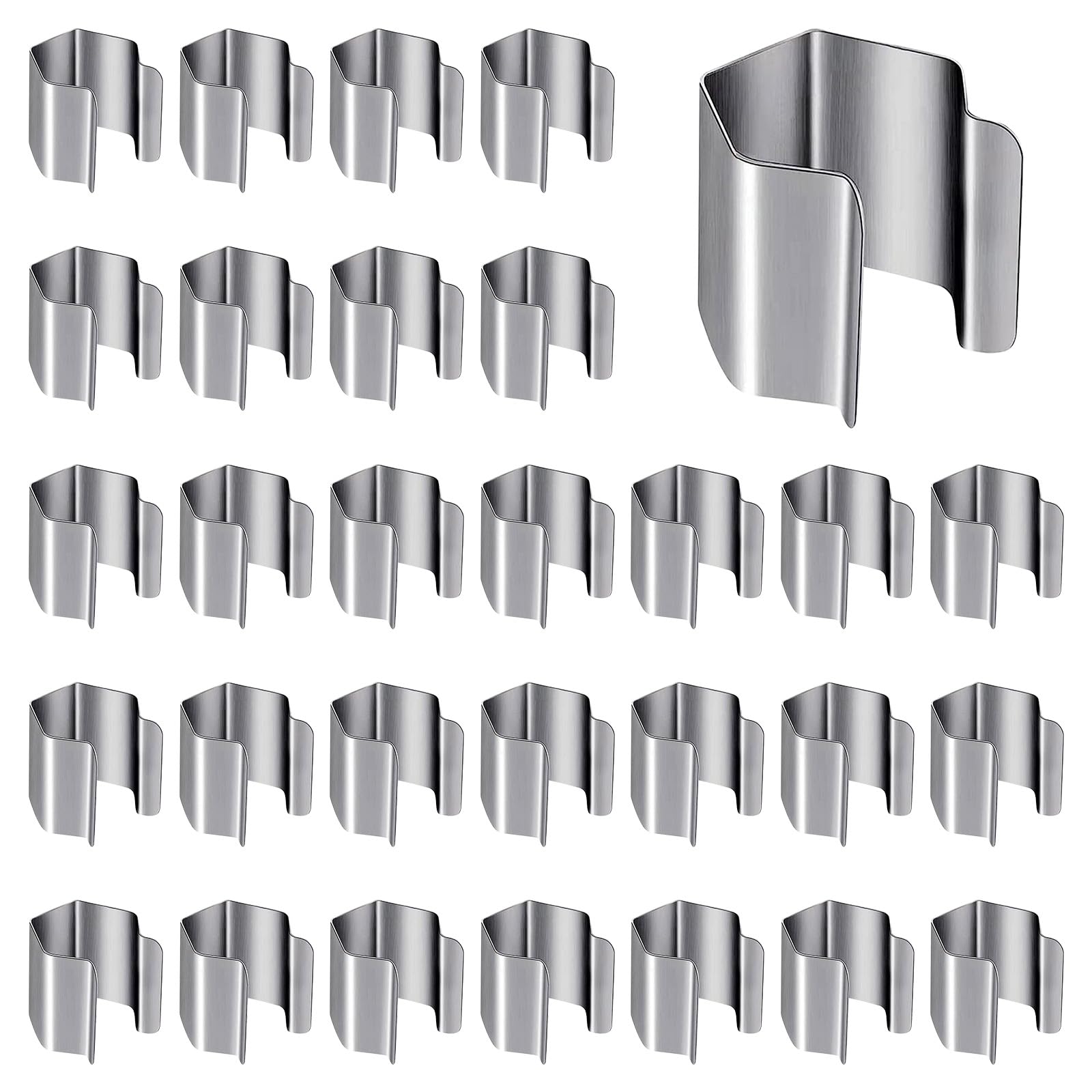 30Pcs Stainless Steel Window Screen Retainer Clips - Heavy Duty Screen Installer Clips for Patio, Balcony & Garage Window Screens - Perfect for DIY Home Improvement & Screen Replacement Projects