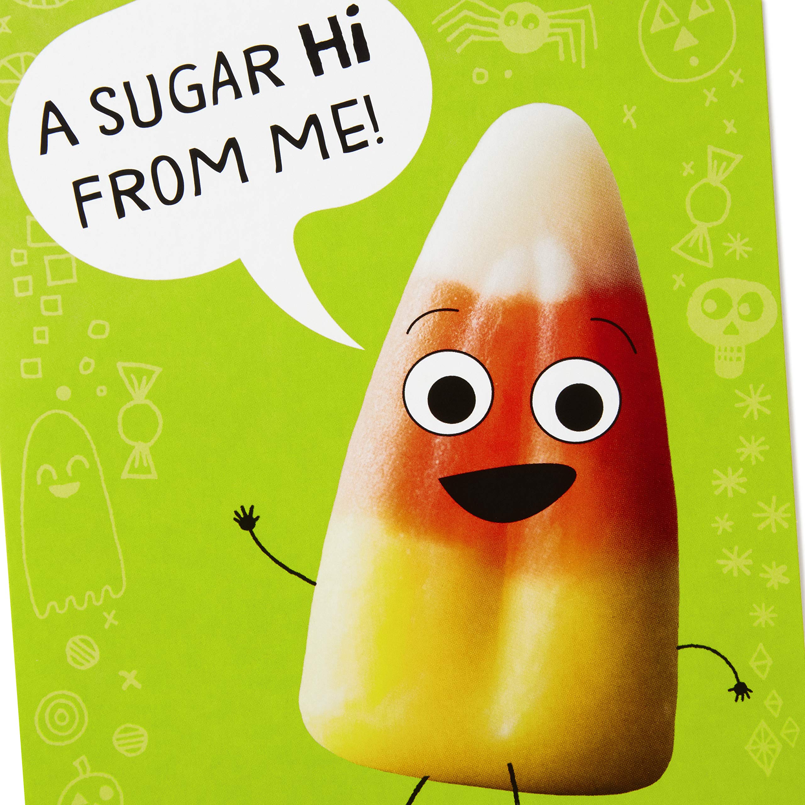 Halloween Greeting Cards Bulk Pack - 8 Candy Corn Themed Cards with Envelopes | Spooky Party Invitations, Trick or Treat Notes, Fall Holiday Decorations