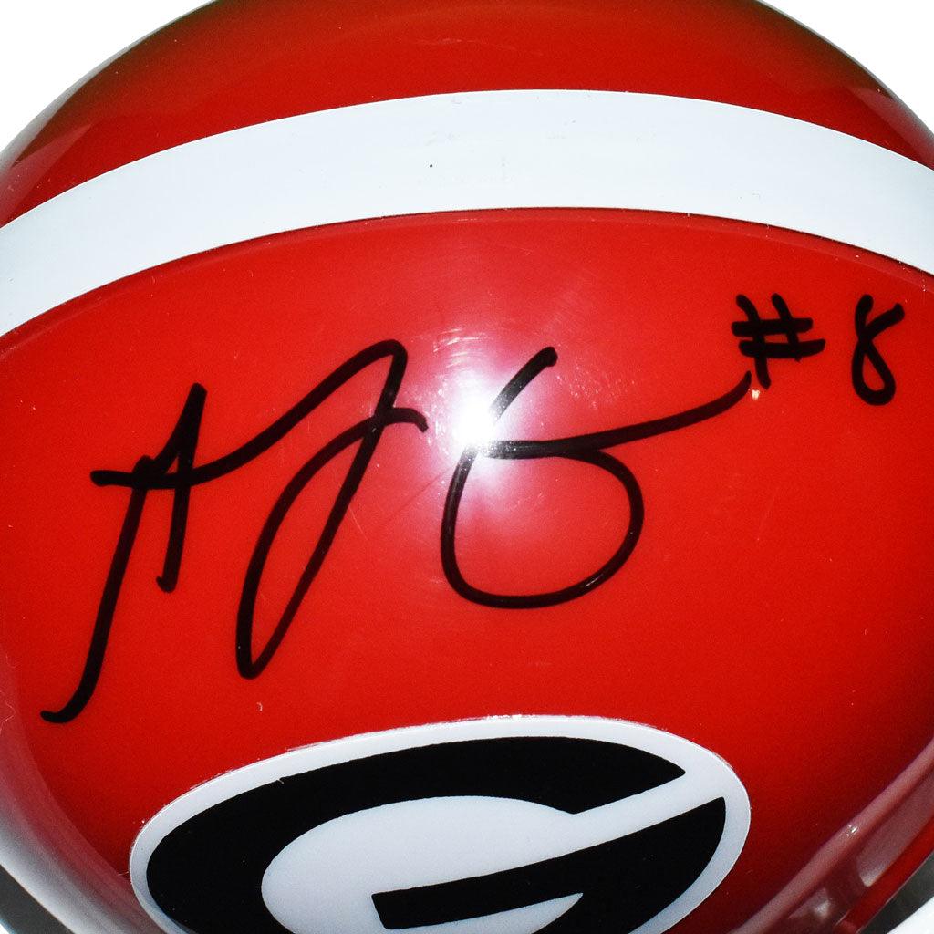 AJ Green Autographed Georgia Bulldogs Mini Replica Red Football Helmet with JSA Certificate - Perfect for Collectors, Sports Memorabilia Displays, and Georgia Bulldogs Fans