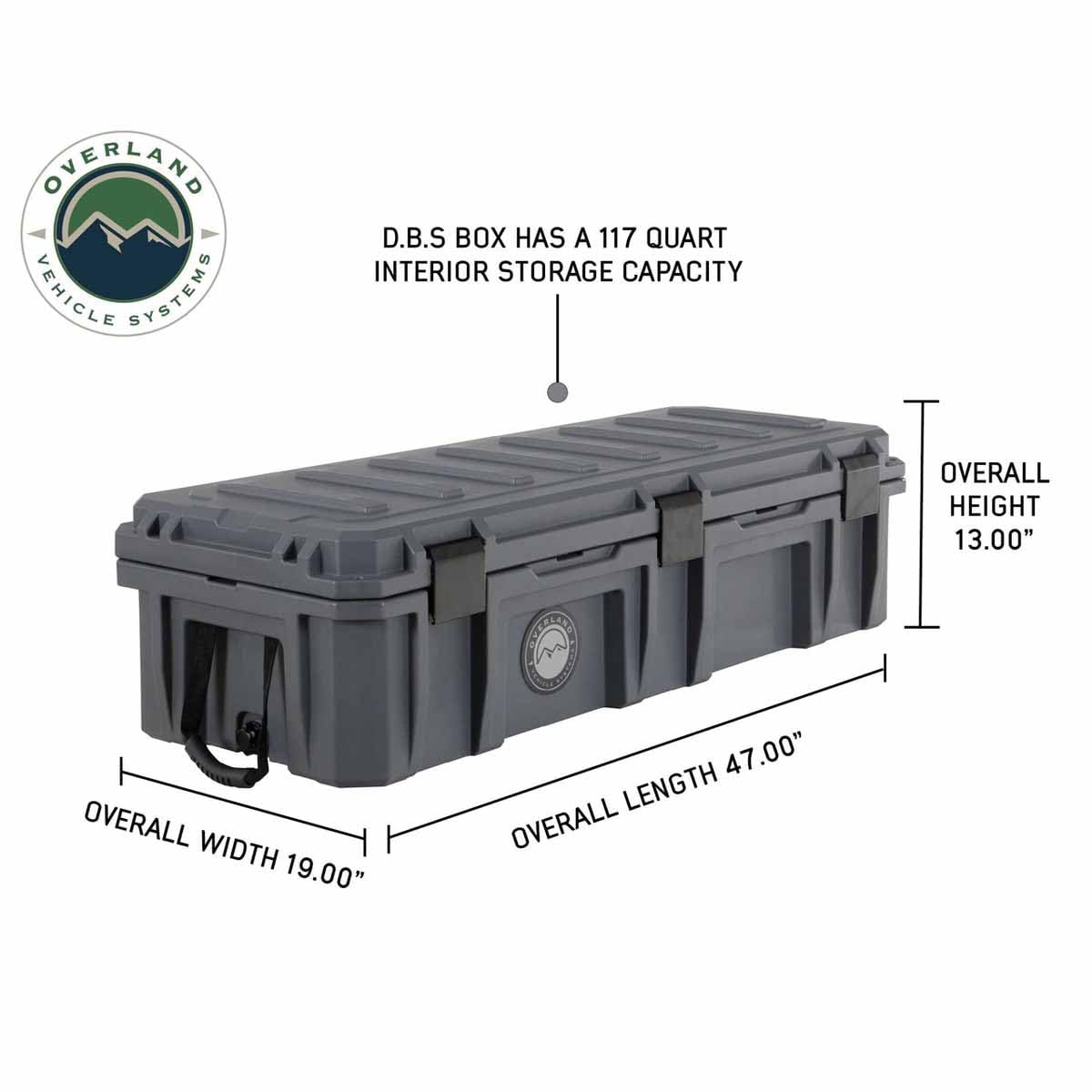 Overland Vehicle Systems 117 Quart Dry Storage Box - Waterproof Off-Road Storage Case for Camping, Overlanding & Outdoor Adventures | Durable Gear Organization Solution