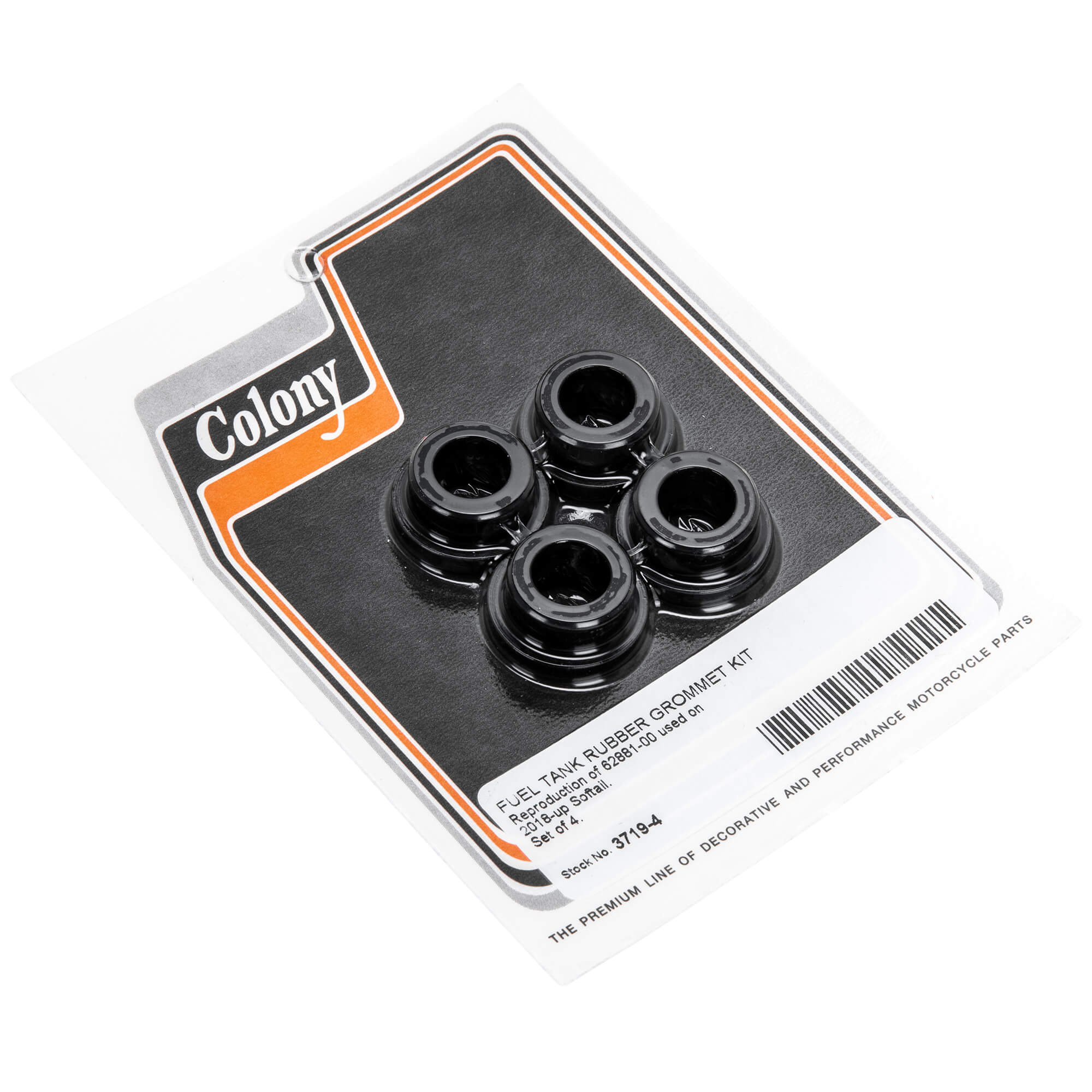 4-Piece Fuel Tank Rubber Grommet Kit for 2018+ Harley Davidson Softail Motorcycles - Durable Replacement Parts for Fuel Tank Mounting & Vibration Reduction