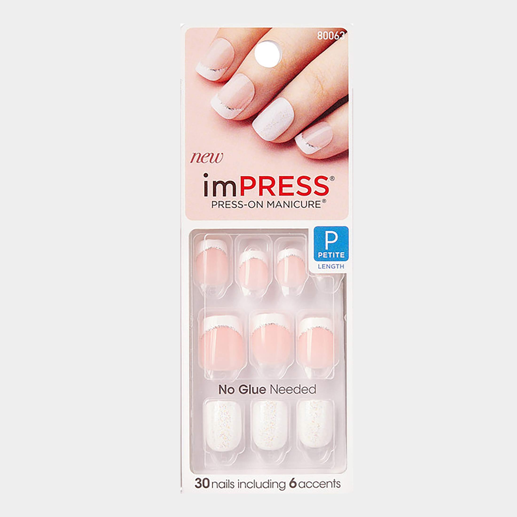 KISS imPRESS Petite Length Press-On Nails - MY SMILE IS BEAMING - Easy Fake Nails for Short Nails | Perfect for Parties, Weddings & Everyday Wear