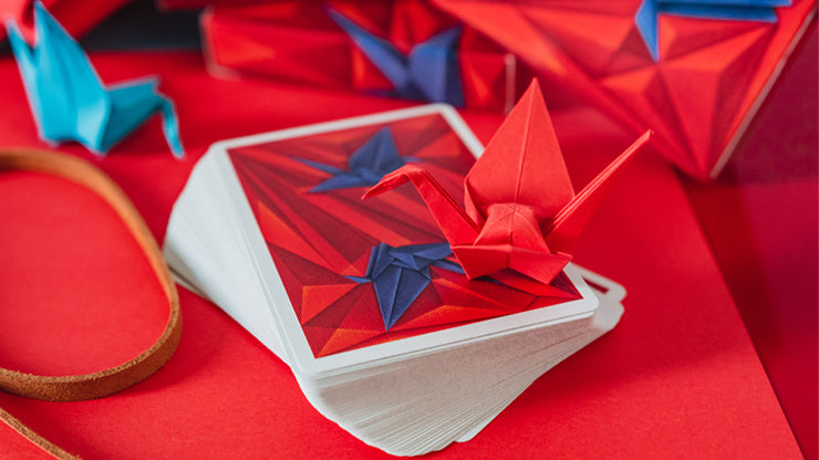Premium 1000 Cranes Japanese-Inspired Playing Cards by Riffle Shuffle – Elegant Deck for Card Games, Magic Tricks & Collectors