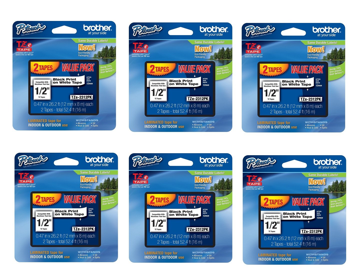Brother Genuine TZE2312PK 1/2