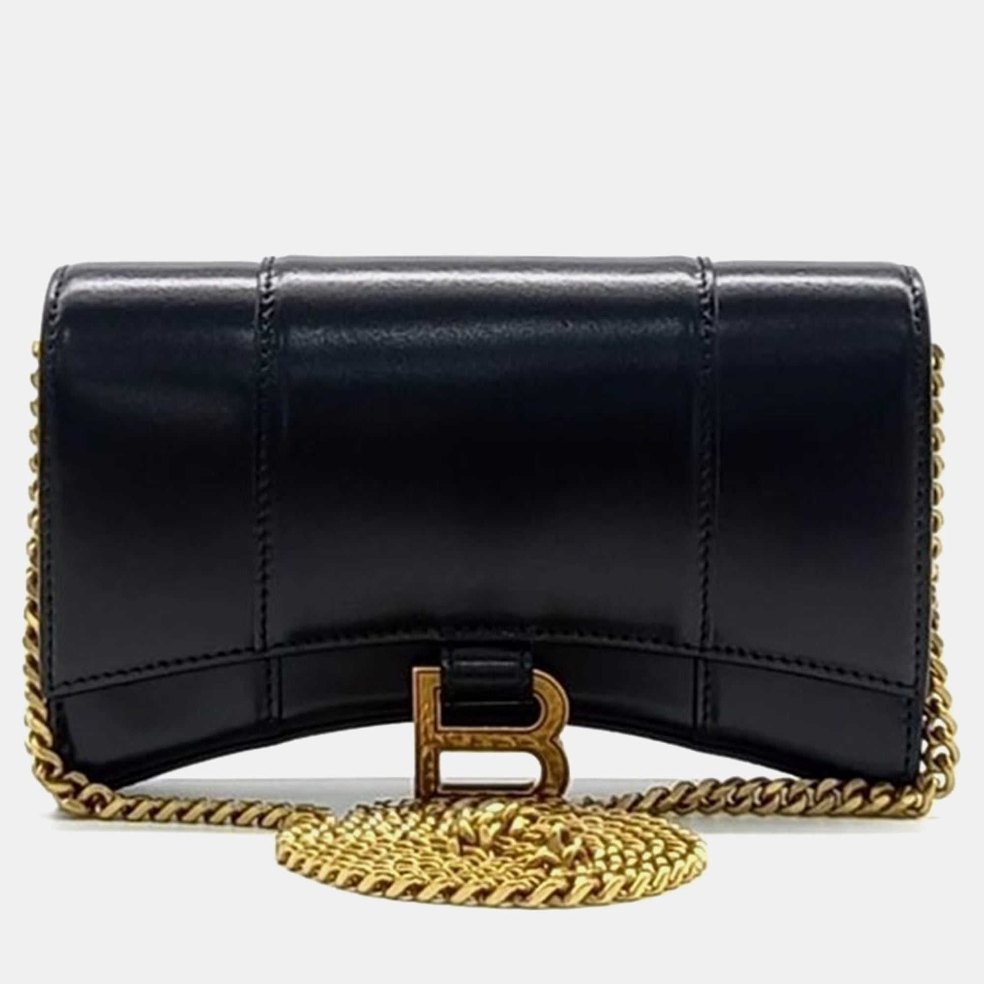 Elegant Black Hourglass Wallet on Chain - Stylish Crossbody Clutch for Women | Perfect for Parties, Date Nights & Evening Events