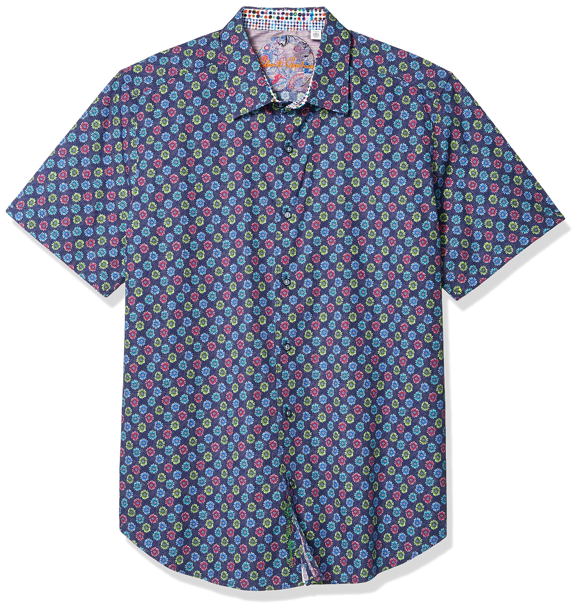 Robert Graham Men's Short Sleeve Woven Shirt - Casual Summer Button Down Shirt for Business & Outdoor Activities