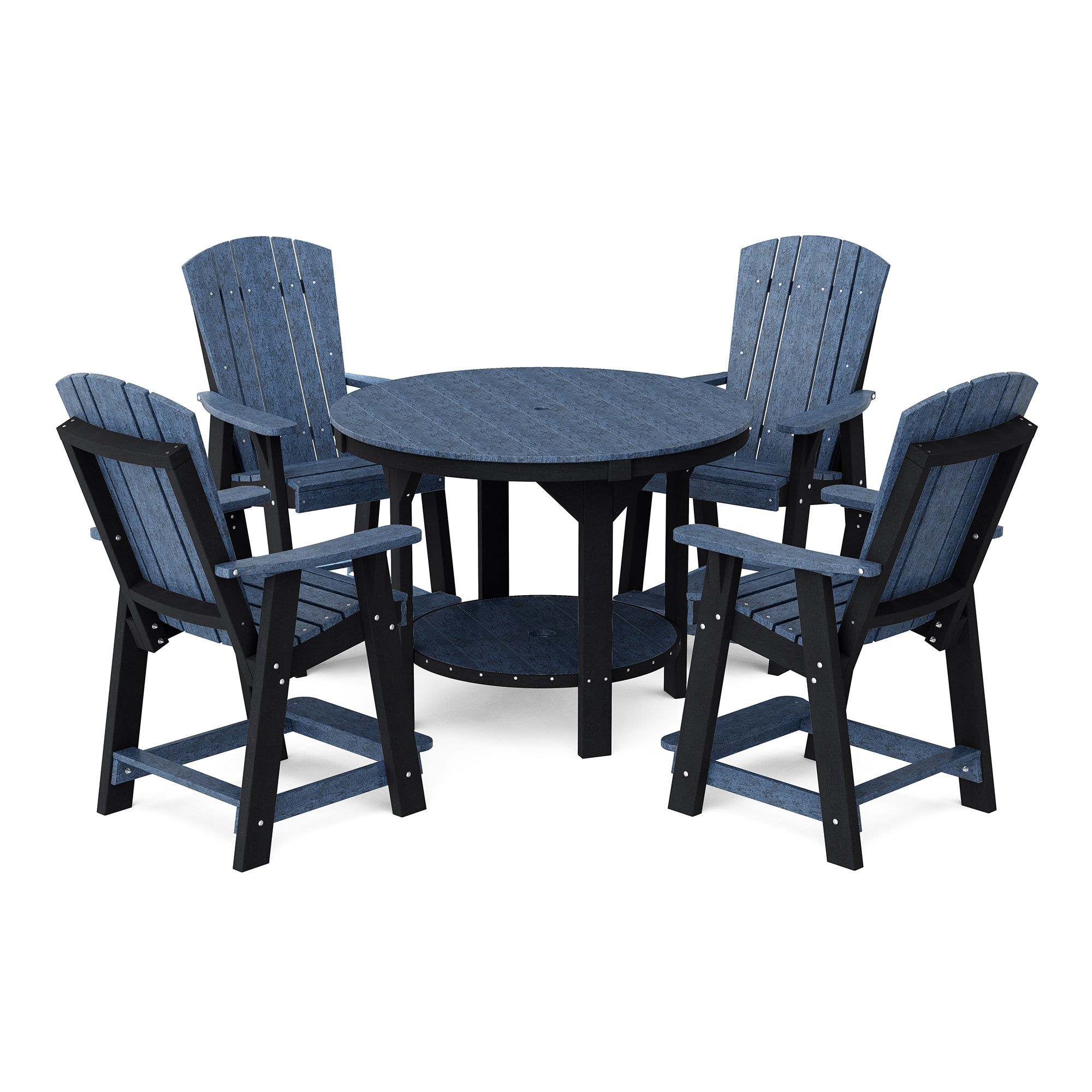 Heritage 5-Piece 48-Inch Pub Counter Height Dining Set - Perfect for Kitchen Islands, Breakfast Bars & Small Space Entertaining