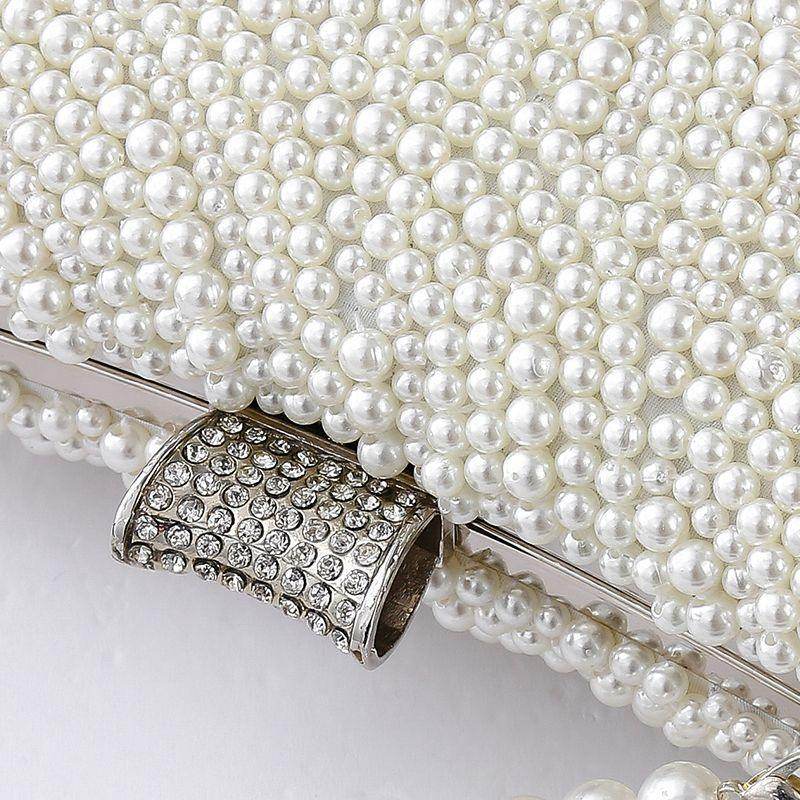 Elegant Pearl Clutch Bag for Women - Perfect for Evening Parties, Weddings & Special Occasions | Stylish Handheld Purse for Prom, Dinner & Formal Events