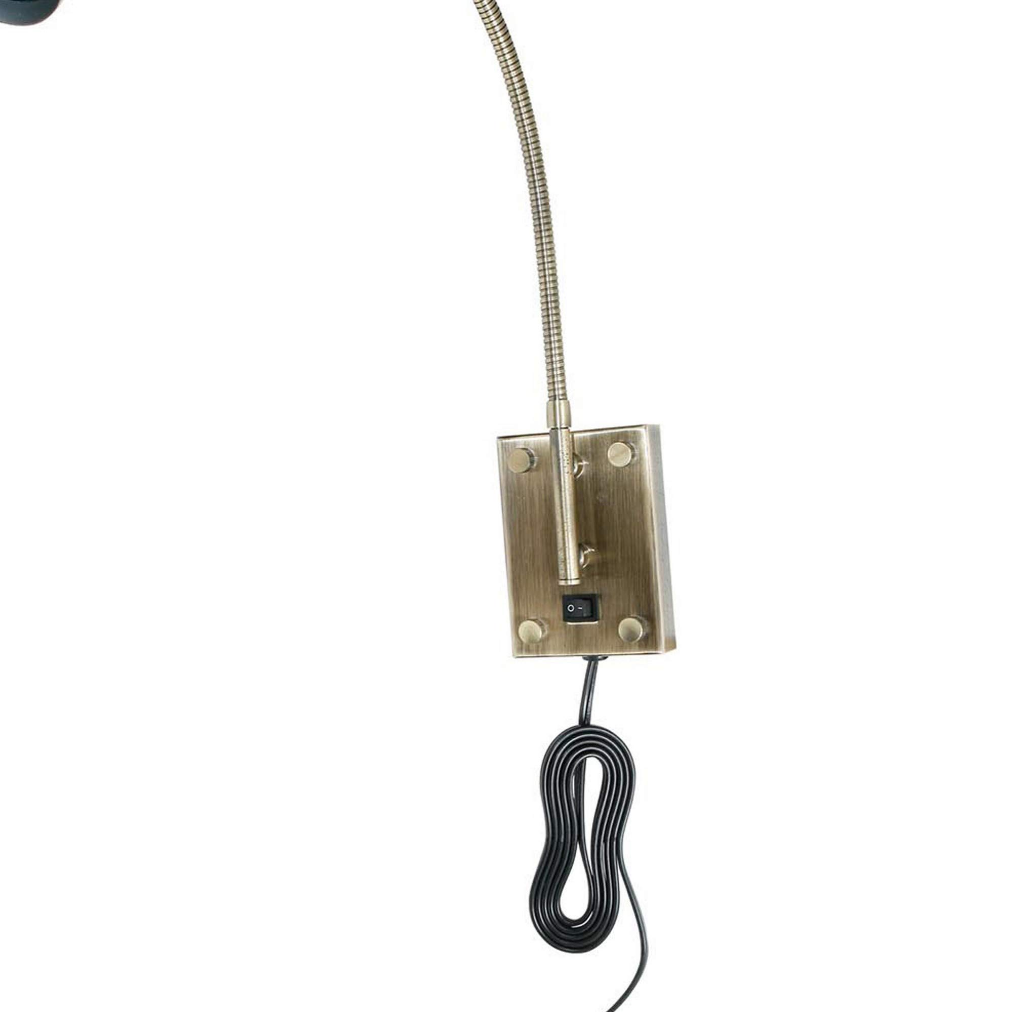 Modern Metal Round Wall Reading Lamp with Plug-in Switch - Perfect for Bedroom, Study, and Office Lighting