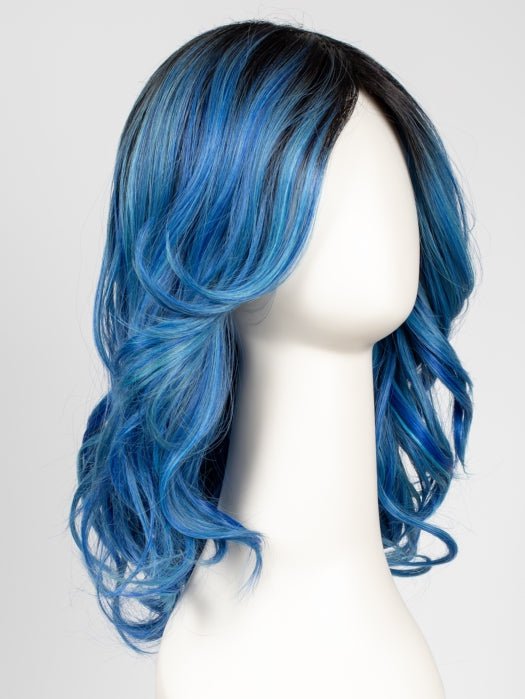 Blue Waves HF Synthetic Wig with Basic Cap - Soft & Natural-Looking Hair Replacement for Daily Wear, Cosplay, and Costume Parties