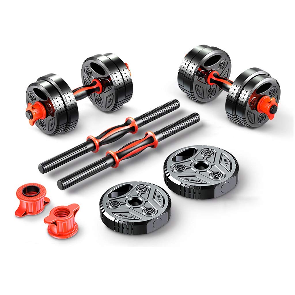Adjustable Plastic Coated Dumbbell Set - 10kg/24kg Pair for Men's Fitness, Muscle Training & Home Workouts | Eco-Friendly, Beginner-Friendly Weight Lifting Equipment for Strength Training & Gym Exercises