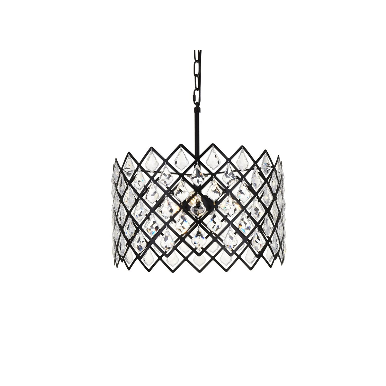 Modern Black Lyla 16-Inch Pendant Light - Indoor Ceiling Lighting Fixture for Dining Room, Kitchen Island & Bedroom Decor