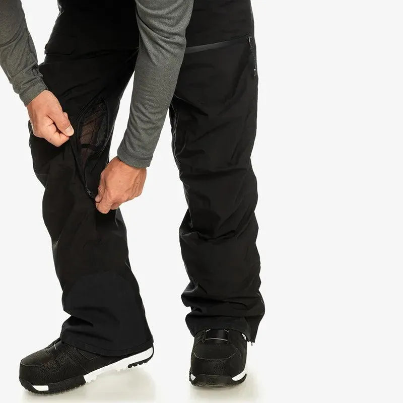 Quiksilver Men's Snow Utility Pants - Black - Waterproof & Insulated Winter Snowboard Ski Pants for Outdoor Adventures