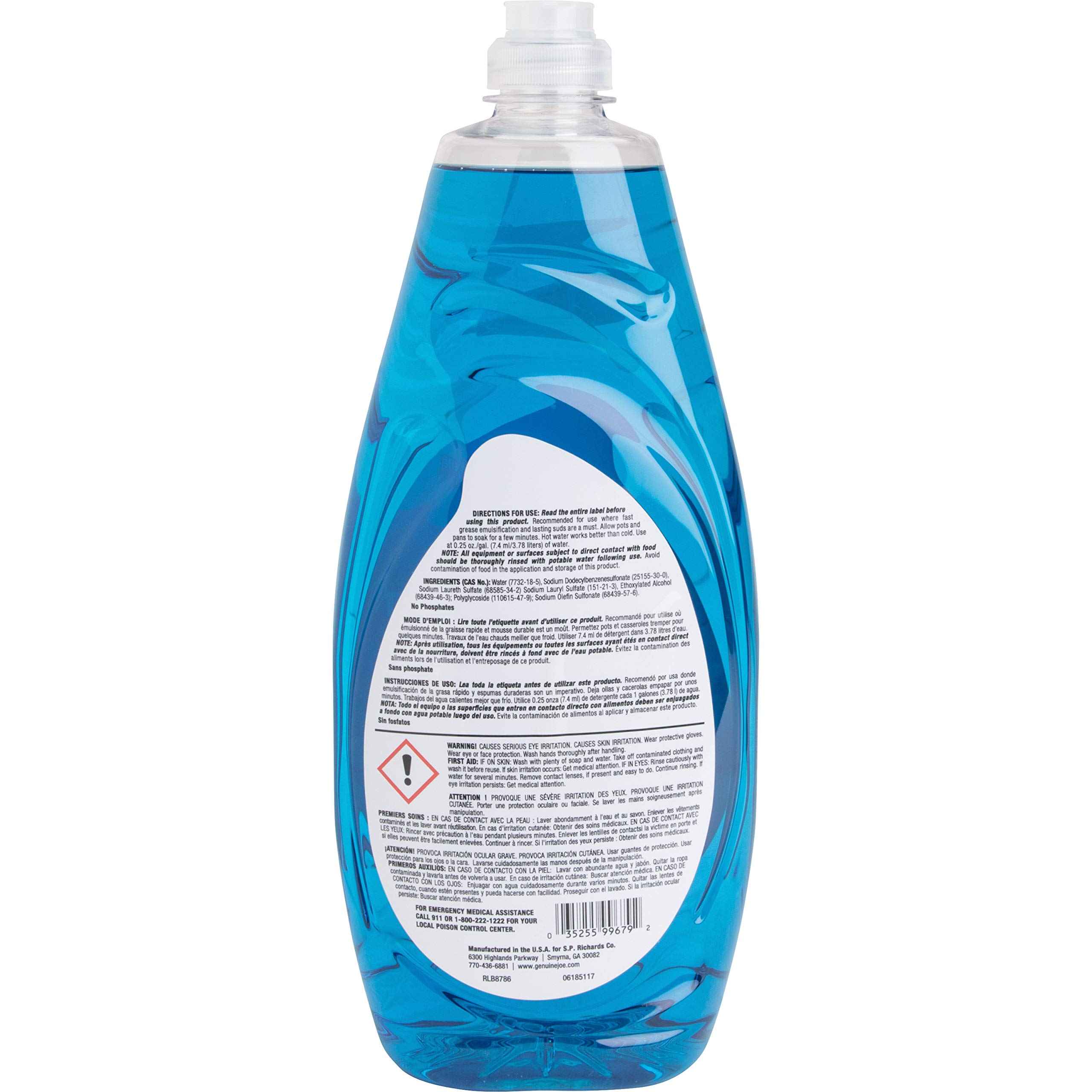 Genuine Joe Premium Dish Detergent - Heavy Duty Degreaser for Pots, Pans & Dishes | Eco-Friendly & Powerful Cleaning | Perfect for Kitchen, Restaurant & Commercial Use