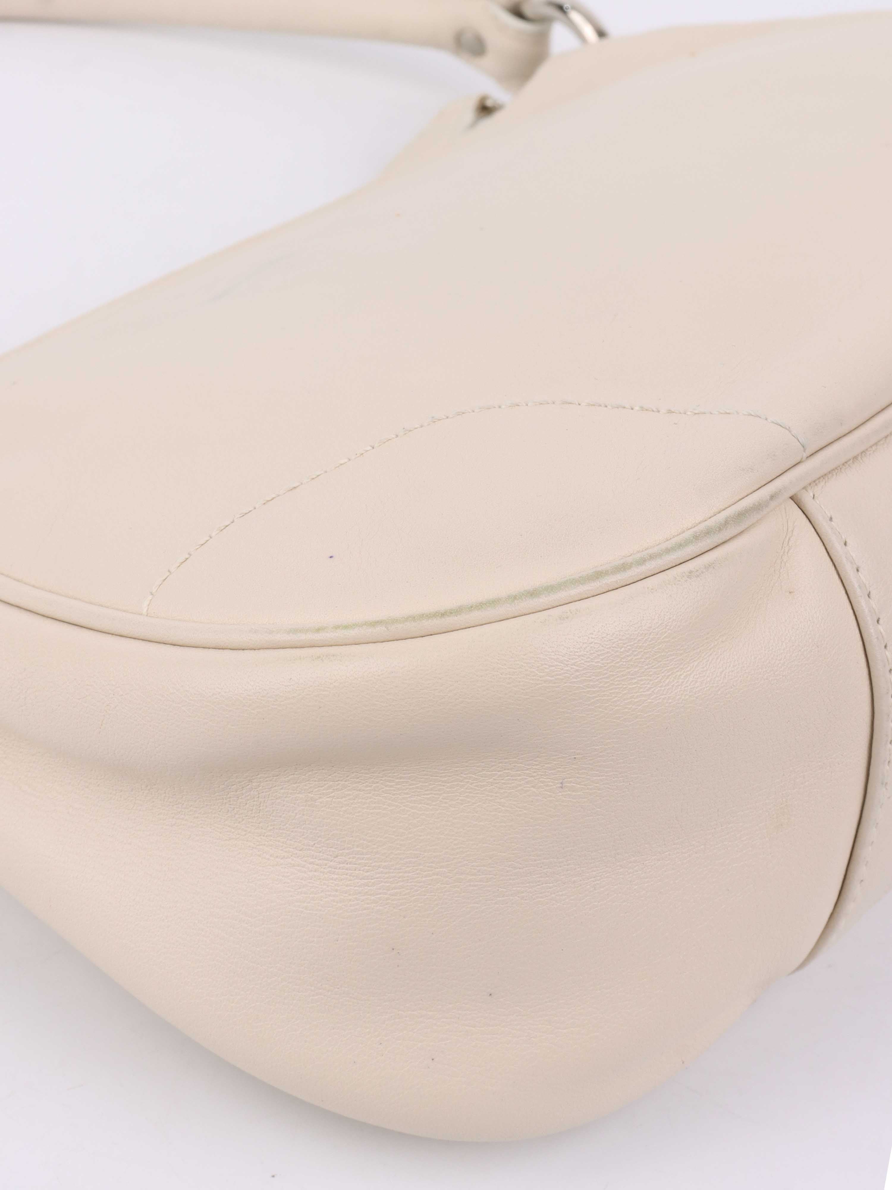 Dior White Leather Shoulder Bag for Women | Luxury Designer Handbag | Perfect for Work, Travel & Evening Events