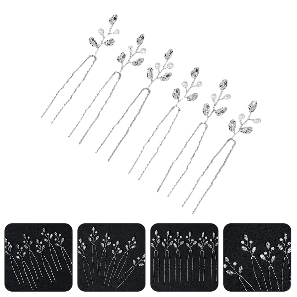 Beaupretty 6pcs Pearl U-Shaped Hairpins for Brides - Elegant Wedding Hair Accessories, Hair Forks & Hair Sticks for Women | Perfect for Bridal Hairstyles, Updos & Special Occasions