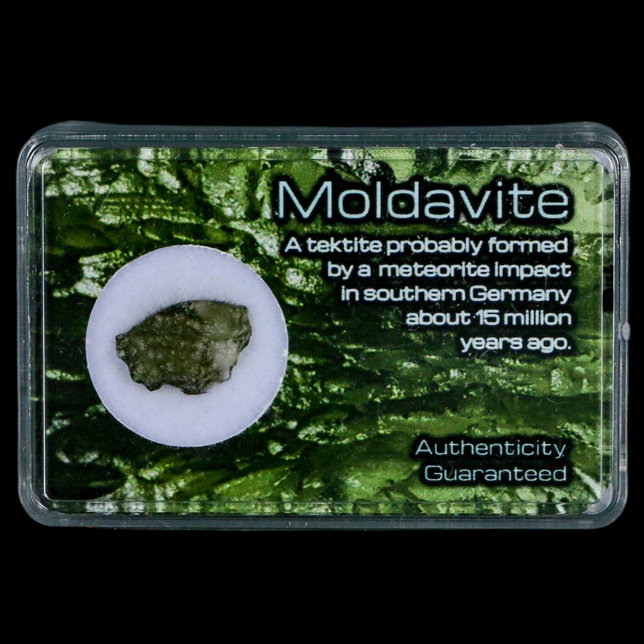Authentic Moldavite Tektite Green Glass Meteorite Specimen from Southern Germany - Rare Collectible Gemstone for Jewelry Making, Crystal Healing & Science Display