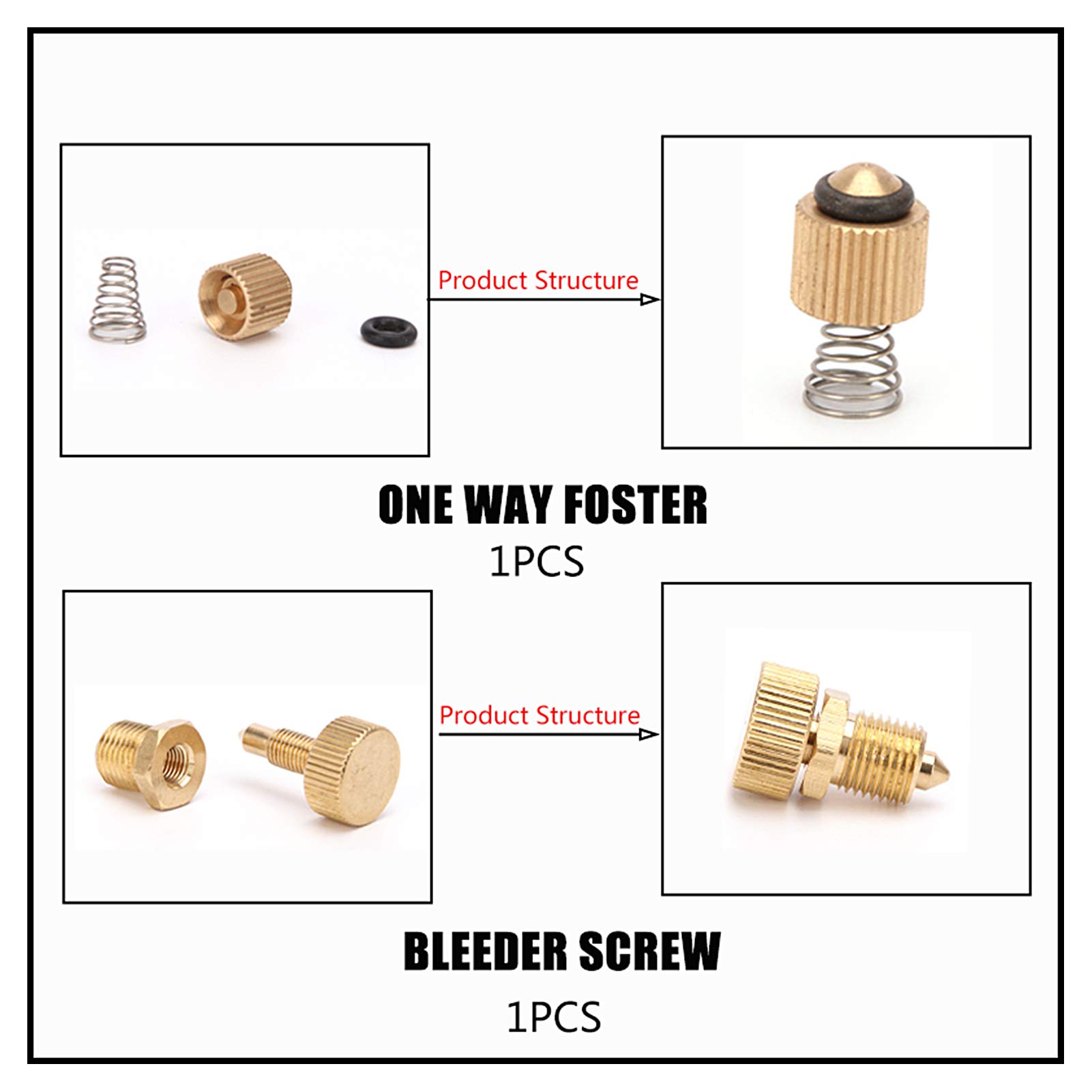 26Pcs Black & Copper High Pressure Air Pump Nozzle with Hex Wrench - Compatible with PCP & Hand Air Pumps - Perfect for Inflating Tires, Sports Balls & Outdoor Equipment