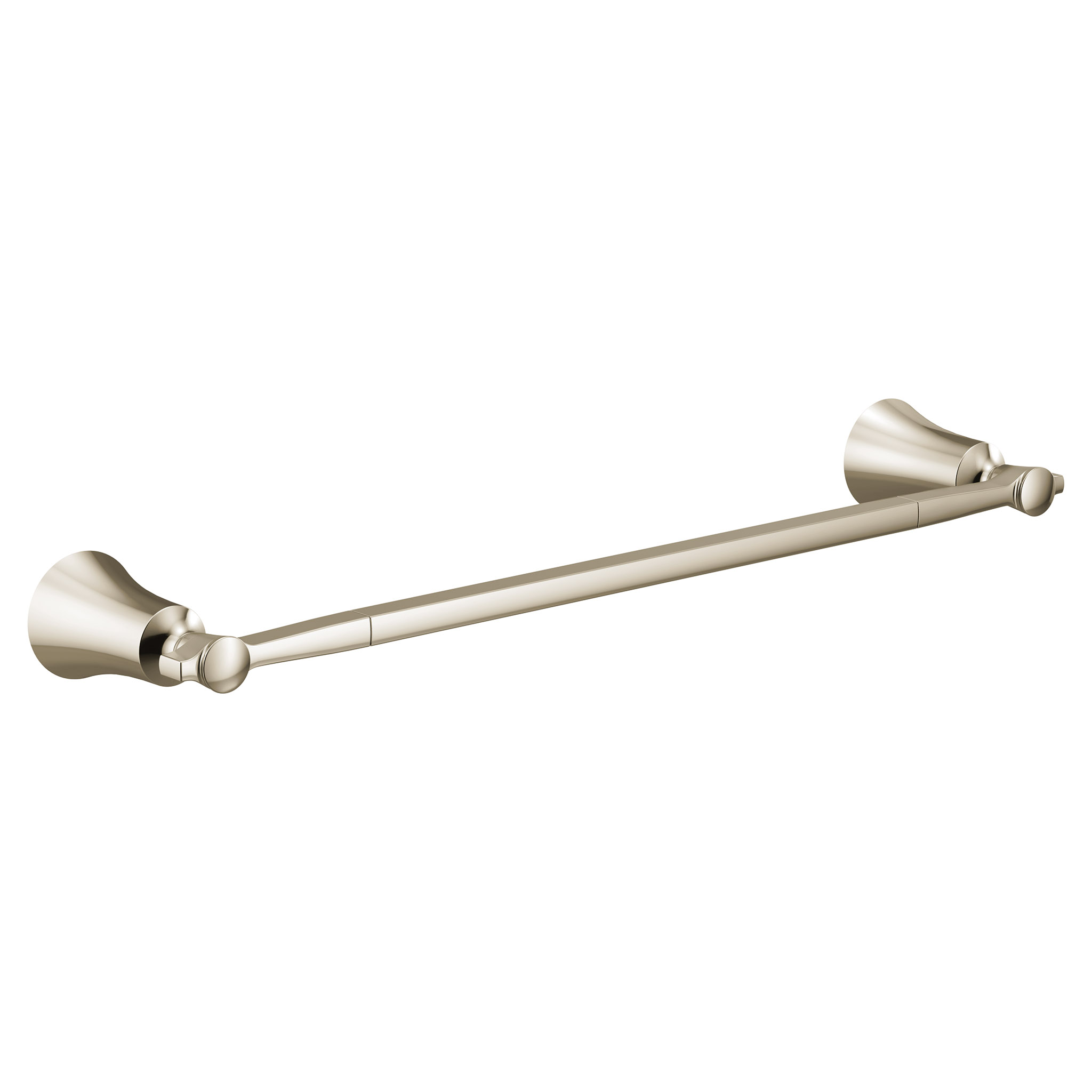 Flara 18-Inch Stainless Steel Towel Bar - Bathroom Towel Rack for Hand & Kitchen Towels - Rustproof & Durable Wall Mounted Towel Holder for Home, Hotel, Spa (Brushed Nickel)