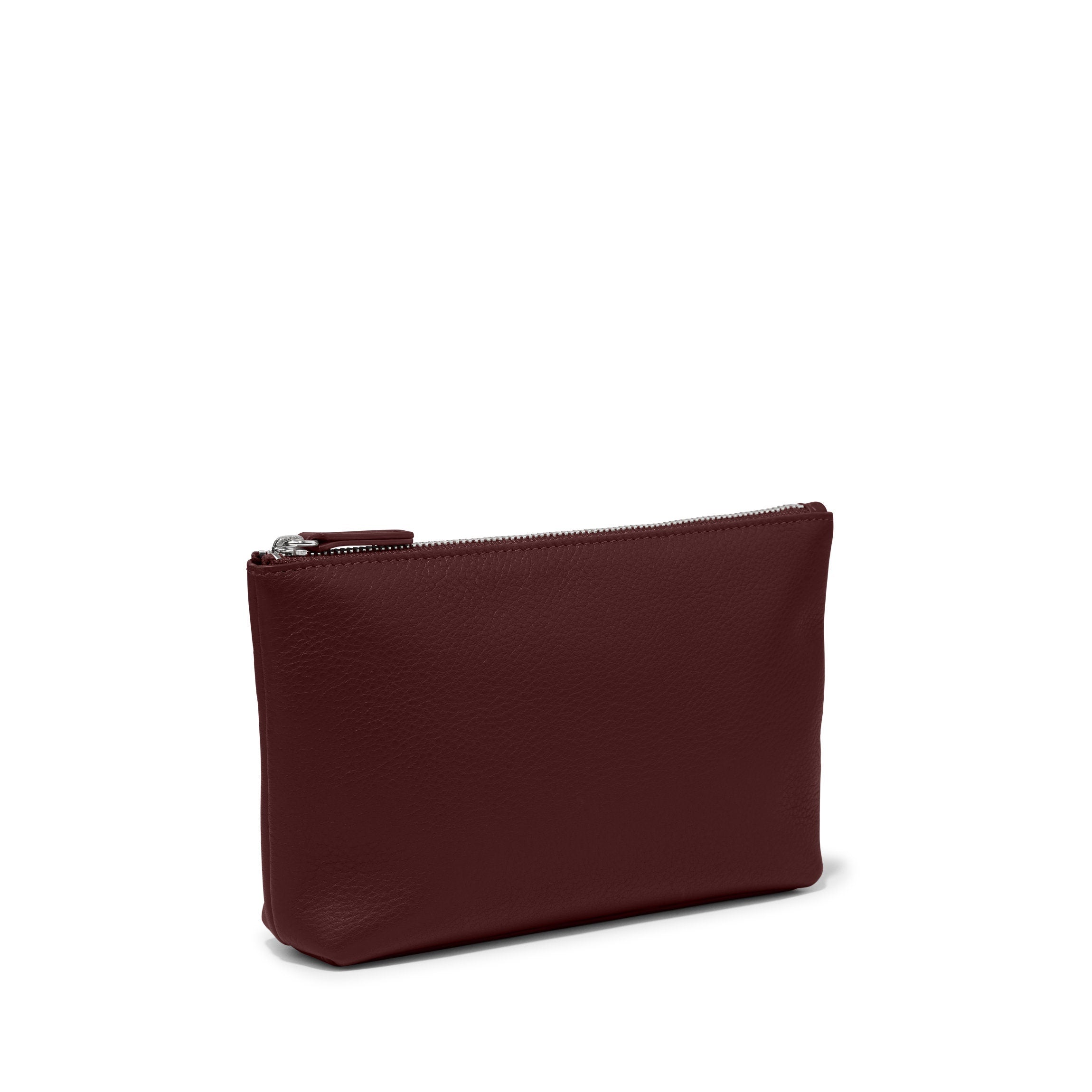 Premium Small Accessories Pouch - Bordeaux Red Leather Organizer for Jewelry, Makeup & Travel Essentials | Perfect for Women's Handbags, Gym Bags & Daily Use