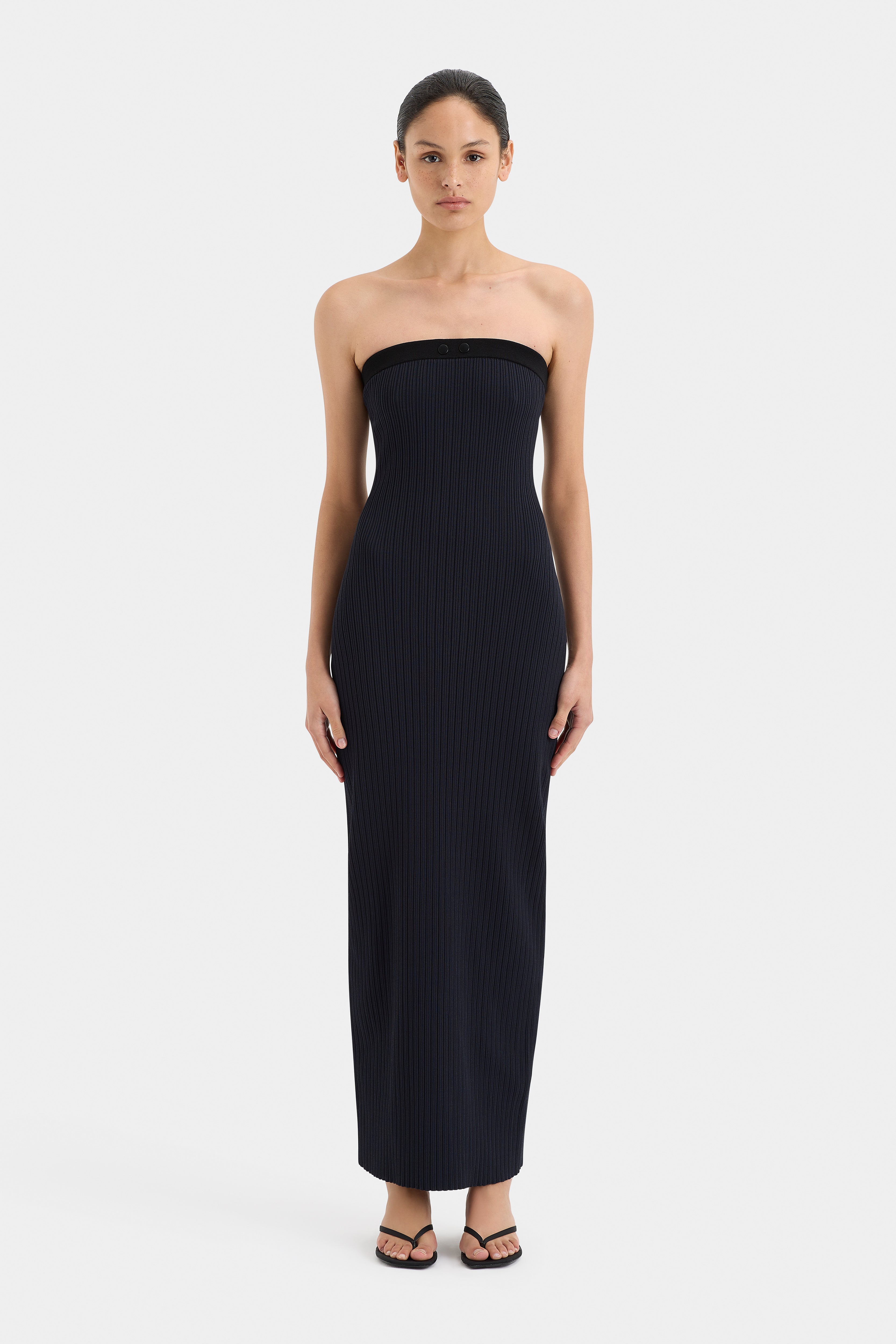 Arlo Strapless Midi Dress for Women - Elegant Bodycon Cocktail Party Dress | Perfect for Weddings, Date Nights & Summer Events