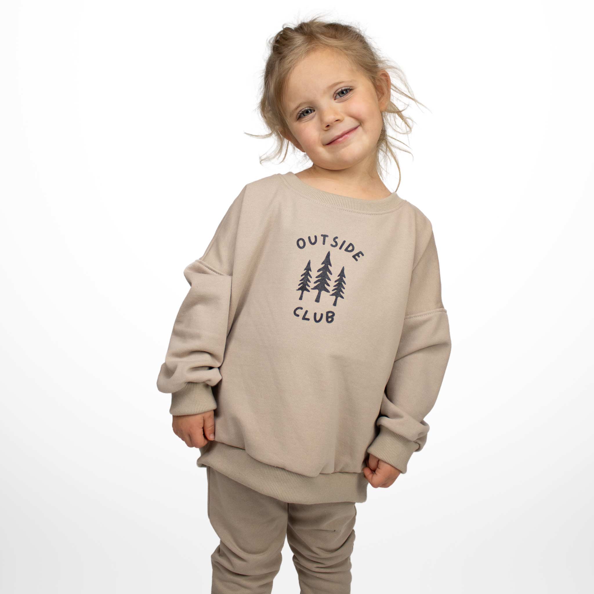 Outside Club Oversized Crewneck Sweatshirt - Cozy Unisex Pullover for Men & Women | Perfect for Casual Wear, Street Style & Loungewear