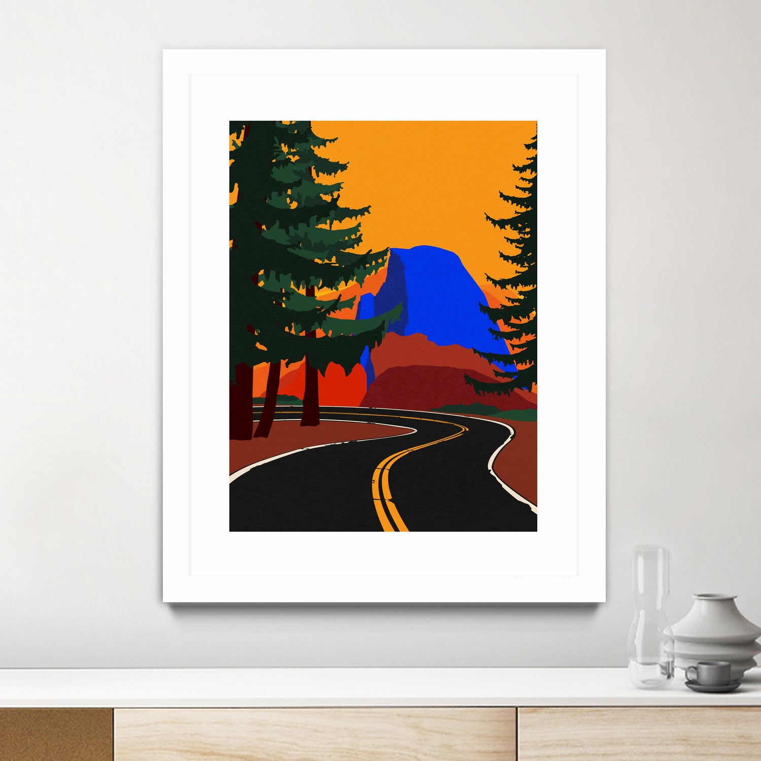 Clacier Road With Half Dome - Premium Hiking Gear for Outdoor Adventures | Perfect for Camping, Backpacking & Mountain Climbing