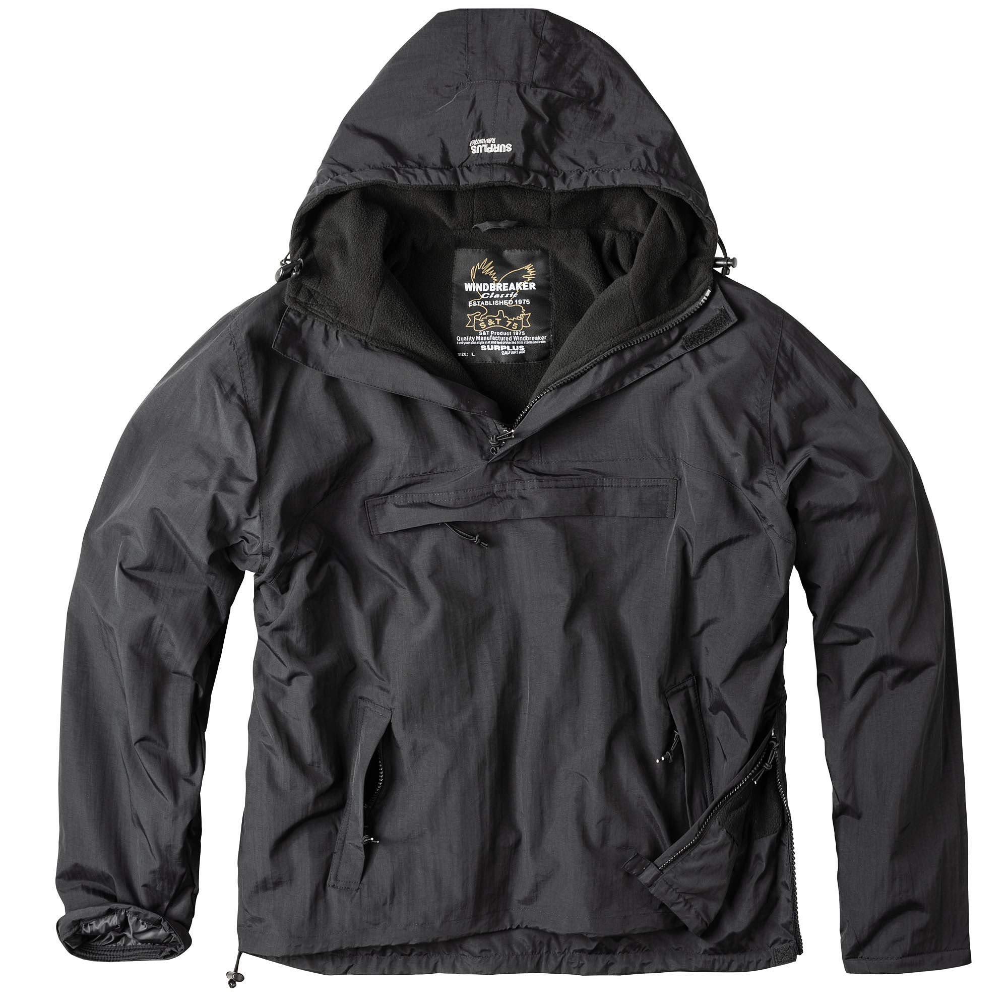 Lightweight Windbreaker Jacket for Men & Women - Waterproof Outdoor Running Jacket with Hood - Black Windbreaker for Hiking, Jogging, Travel & Casual Wear