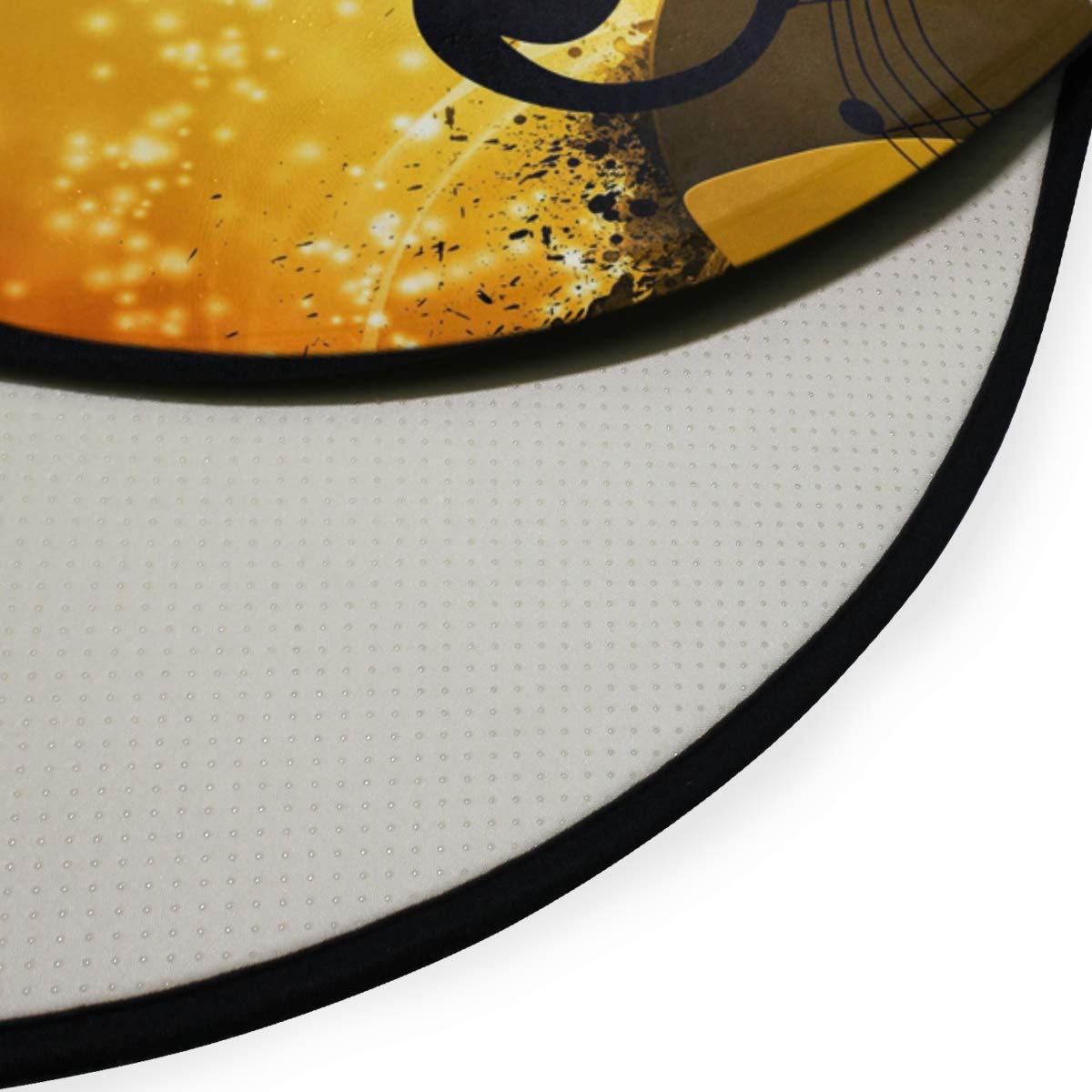ALAZA Music Notes Piano Guitar Abstract Round Area Rug - 3' Diameter (92 cm) for Living Room, Bedroom, Nursery & Music Studio Decor - Soft Non-Slip Floor Mat for Musicians & Music Lovers