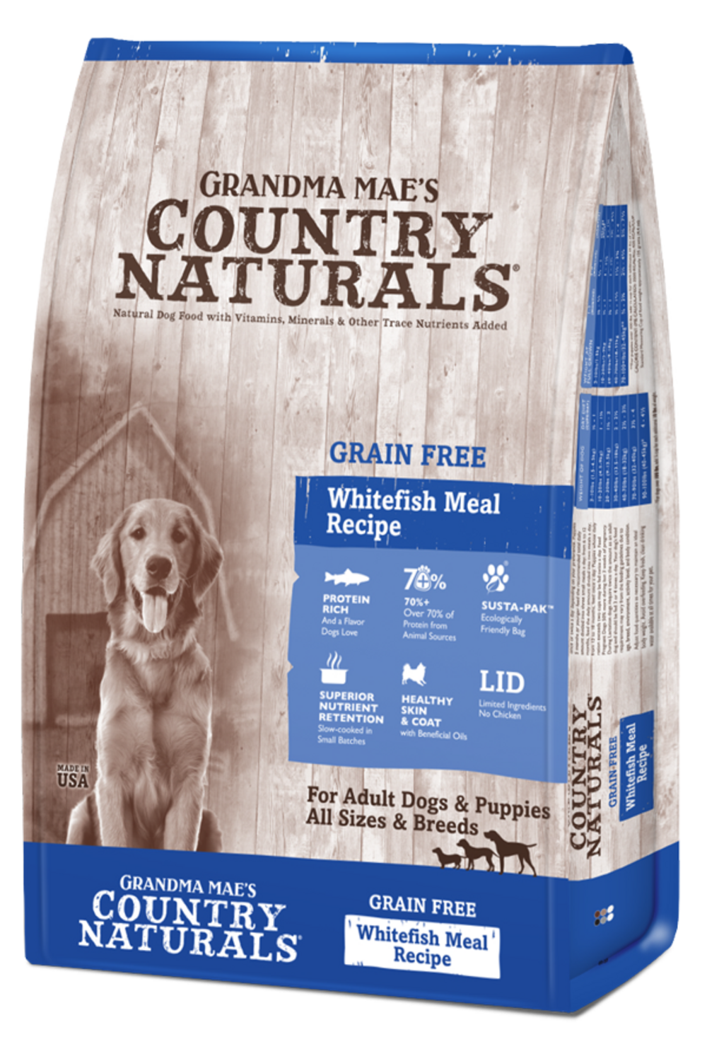 Grain-Free Whitefish Dog Food - Natural & Healthy Dry Dog Food for All Breeds & Ages - Perfect for Sensitive Stomachs & Skin Allergies - Made in USA