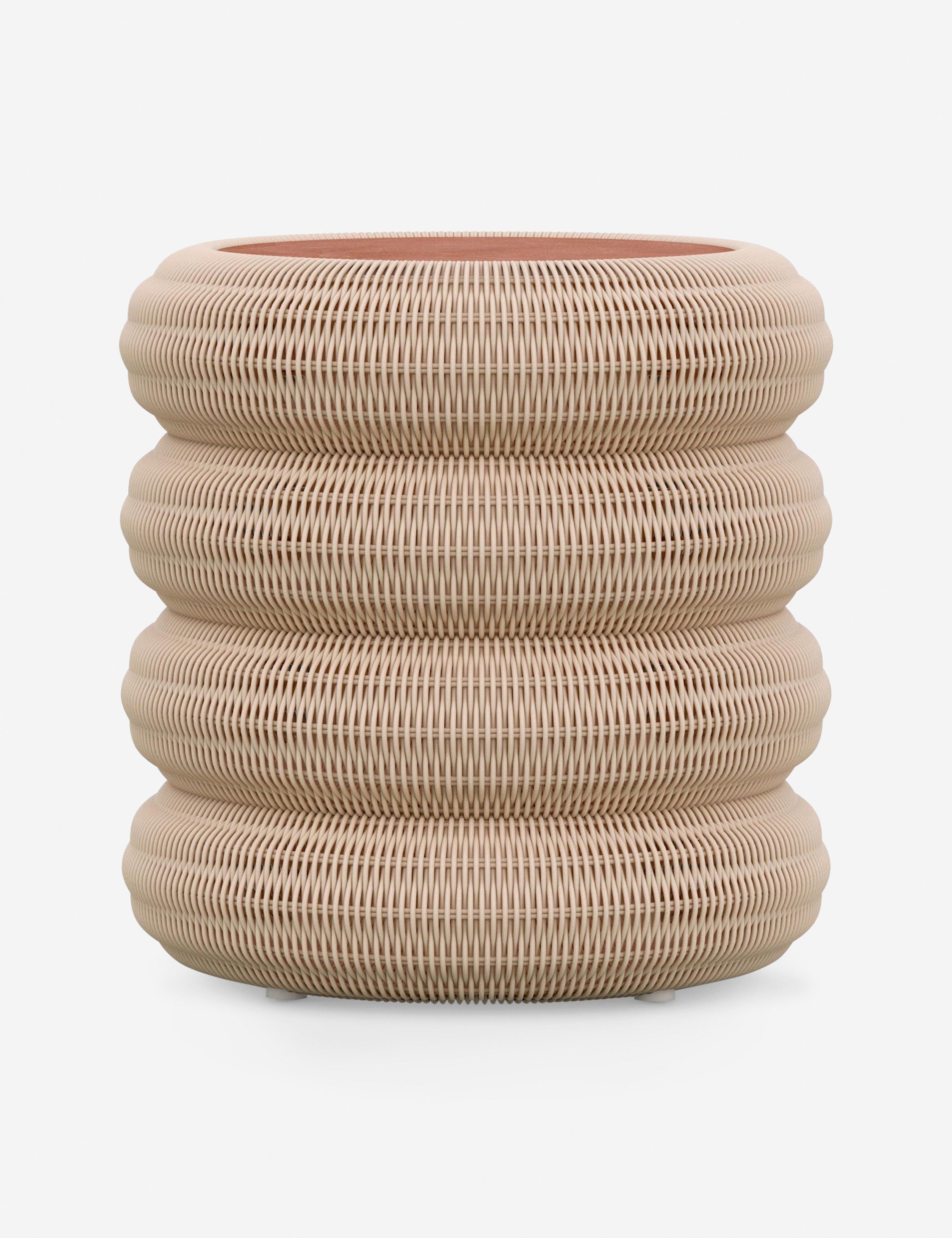 Round Side Table by Castaneda - Indoor & Outdoor Use - Perfect for Patio, Garden, or Living Room Decor