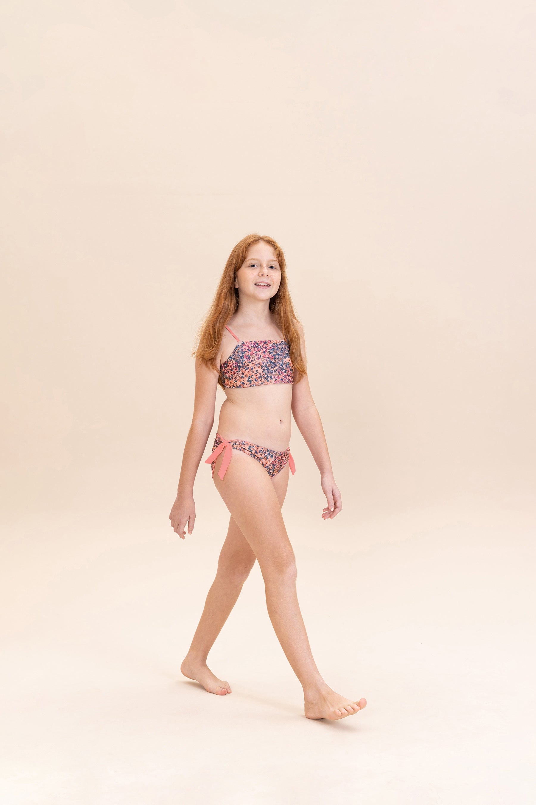 Reversible Kids Bandeau Bikini - Adjustable Swimwear for Girls, UPF 50+ Sun Protection - Perfect for Beach, Pool & Summer Vacation
