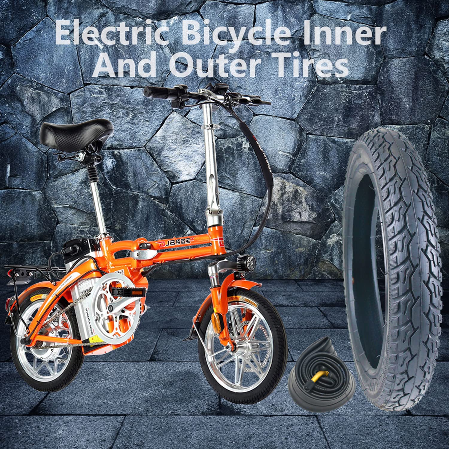 14x2.125 Bike Folding Tire - 14 Inch Replacement Wheel for Gas/Electric Scooters & E-Bikes - Durable & Strong E-Bike Parts - Perfect for Commuting, Urban Riding & Off-Road Adventures