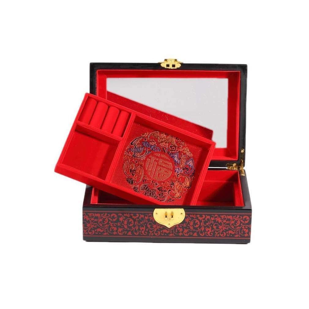 3 Peonies Lacquered Jewelry Box - Elegant Floral Design for Necklaces, Rings & Keepsakes | Perfect for Home Decor, Gift Giving & Organizing Valuables