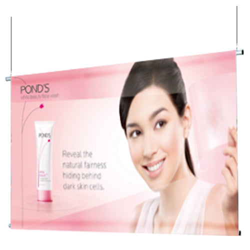 120-Pack Extra Wide Ceiling Mounted Graphic Bars - Multi-Section Display System for Retail Stores, Trade Shows & Exhibition Booths
