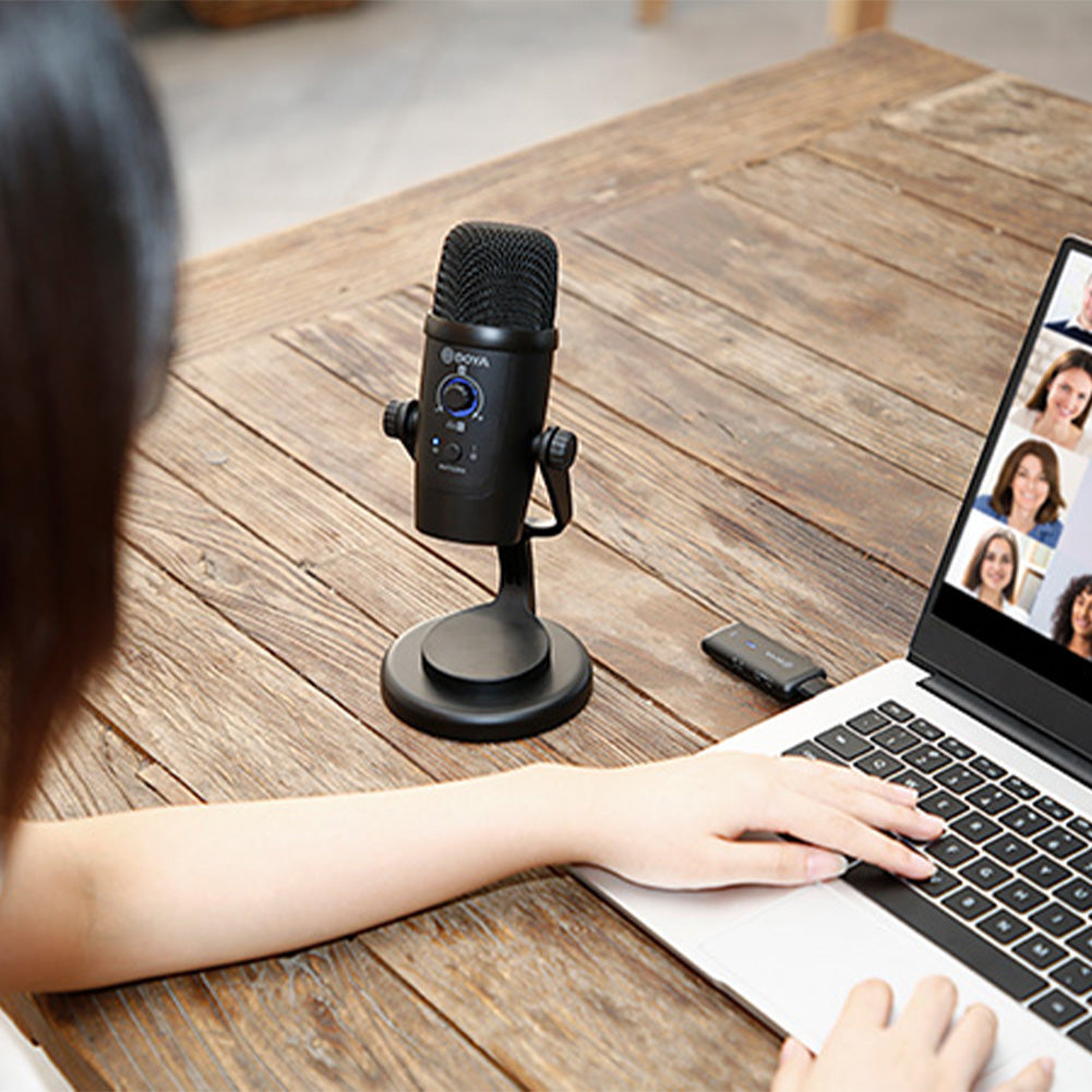 BOYA BY-PM500W USB Microphone - Wired & Wireless Dual Mode for Podcasting, Streaming, Gaming & Online Meetings - Ideal for YouTube, Zoom & Discord